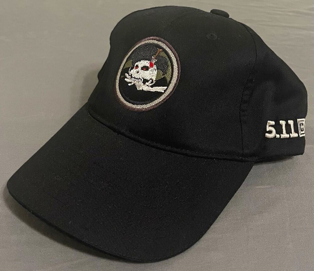 5.11 Tactical Uniform Hat Cap 89260 Black Skull Dagger Patch 2012 Cap Adjustable